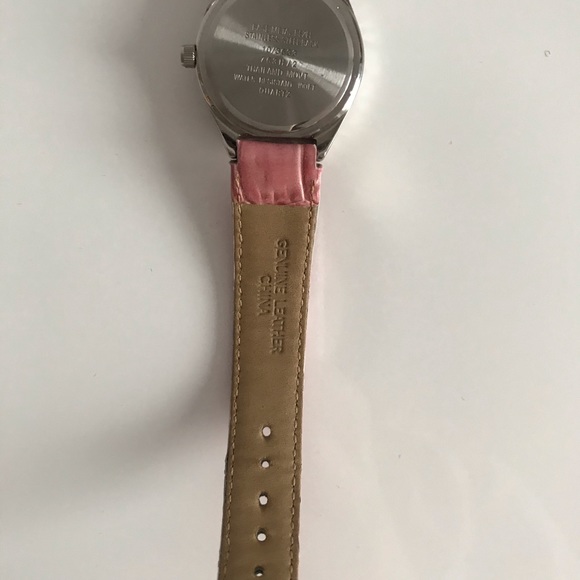 COPY - NWOT Anne Klein Women’s Faux Diamond Pink Genuine Leather Strap Watch Y2… - Picture 6 of 13